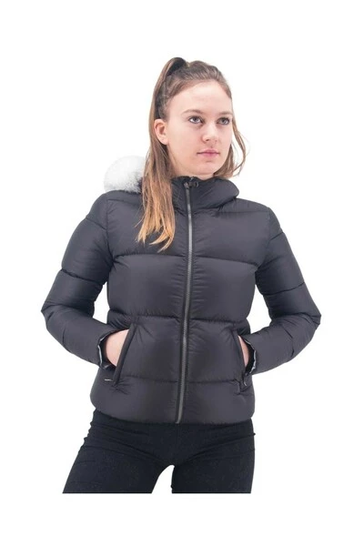 Colmar Winterjassen Zwart Fullzip Down Jacket With Detachable Fur Hood Black