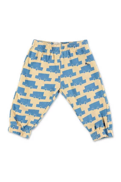 Sweatpants BOBO CHOSES Pantaloni Beige Stampati In Cotone Organico|Beige Printed Organic Cotton BOBO CHOSES Pants Beige