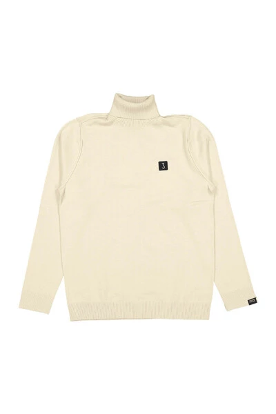 Butcher Of Blue Truien & Vesten Butchers Of Blue Clifden Coltrui Ecru Beige - Afbeelding 2