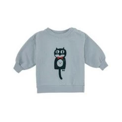 Bobo Choses Sweaters Sweatshirt Cat O'clock Gray