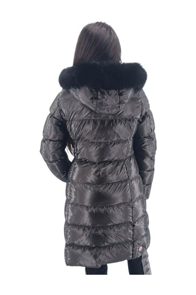Colmar Winterjassen Zwart Long Down Jacket With Hood Black - Afbeelding 2