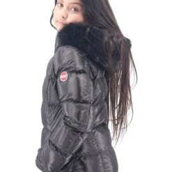 Colmar Winterjassen Zwart Long Down Jacket With Hood Black