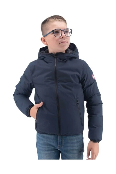 Colmar Winterjassen Blauw Lined Down Jacket With Logo Inserts And Hood Blue - Afbeelding 4