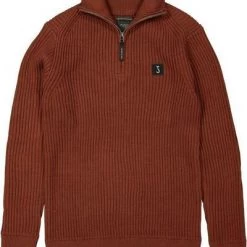 Hoodies & Sweatvesten BUTCHER OF BLUE Thin Halfzip Polo Red Brown