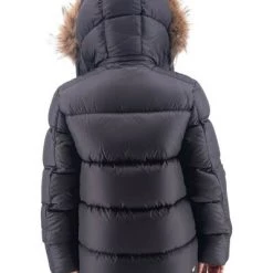 Colmar Winterjassen Zwart Long Model Down Jacket With Removable Fur Hood Black