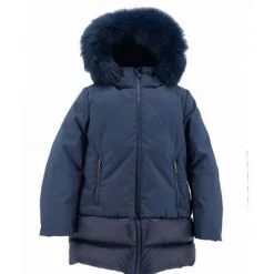 Colmar Winterjassen Blauw Full Zip Down Jacket With Fur Hood Blue