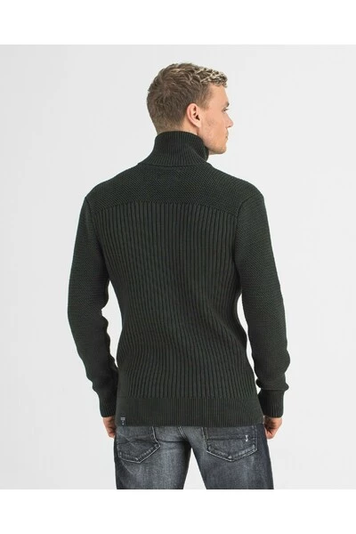 Hoodies & Sweatvesten Butcher Of Blue Ribbed Cardigan Vest Groen 754 Green - Afbeelding 2