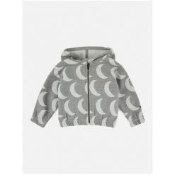 Bobo Choses Sweaters Zip Through Hoodie Gray