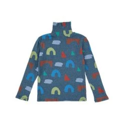 Bobo Choses Truien Turtleneck T-shirt Blue