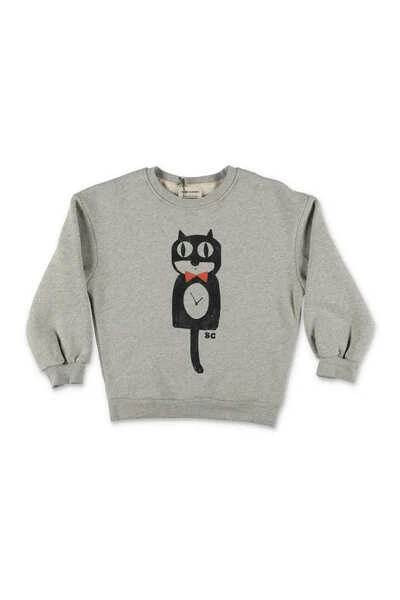 Sweaters BOBO CHOSES Felpa Grigio Melange In Cotone|Melange Grey Cotton BOBO CHOSES Sweatshirt Gray - Afbeelding 2
