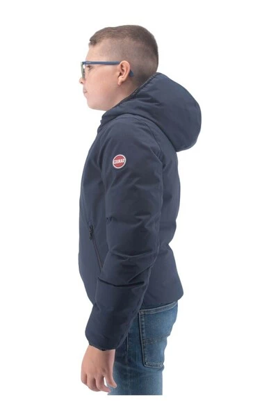 Colmar Winterjassen Blauw Lined Down Jacket With Logo Inserts And Hood Blue - Afbeelding 3