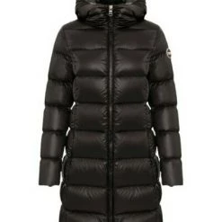 Colmar Parka Jassen Long Iridescent Down Jacket With Fixed Hood Black