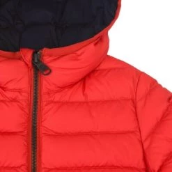 Colmar Winterjassen Rood Full Zip Down Jacket In Feather With Hood Red