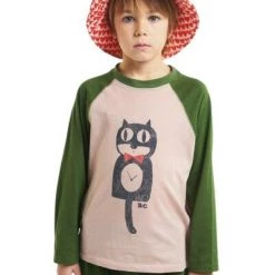 Bobo Choses T-shirts T-shirt Cat O'clock Green