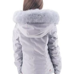 Colmar Winterjassen Grijs Short Down Jacket With Fur Hood Gray